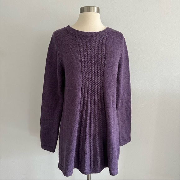 Soft Surroundings Wool Blend Knit Purple Sweater M - Picture 4 of 11